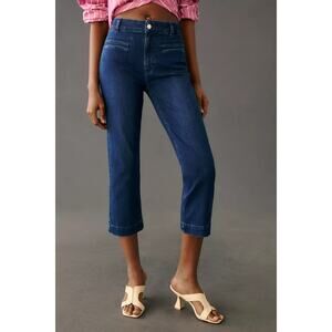 Anthropologie Maeve The Essential Slim High-Rise Straight Jeans